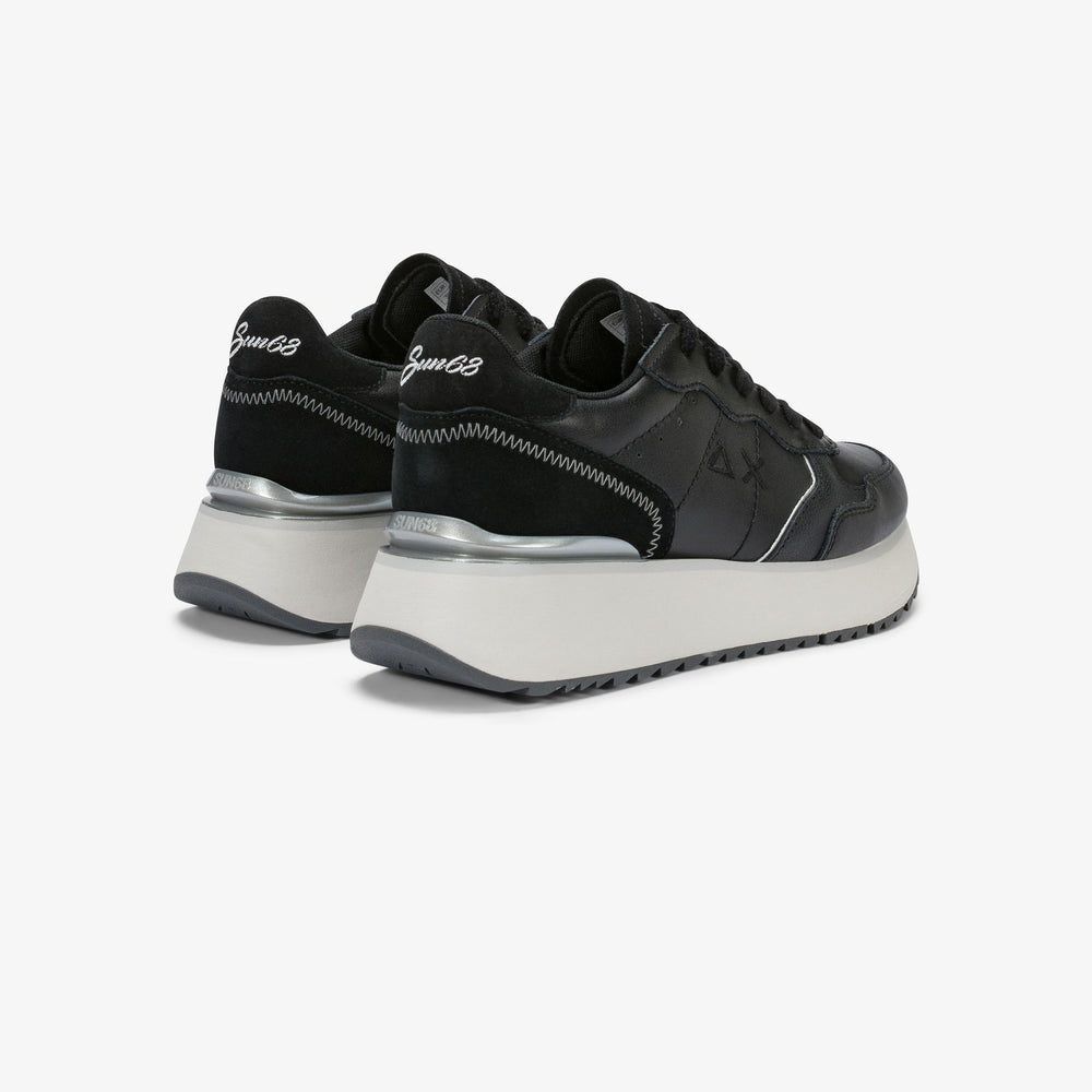 SUN 68 SCARPE Sneaker Big Ally in pelle nero Z46217
