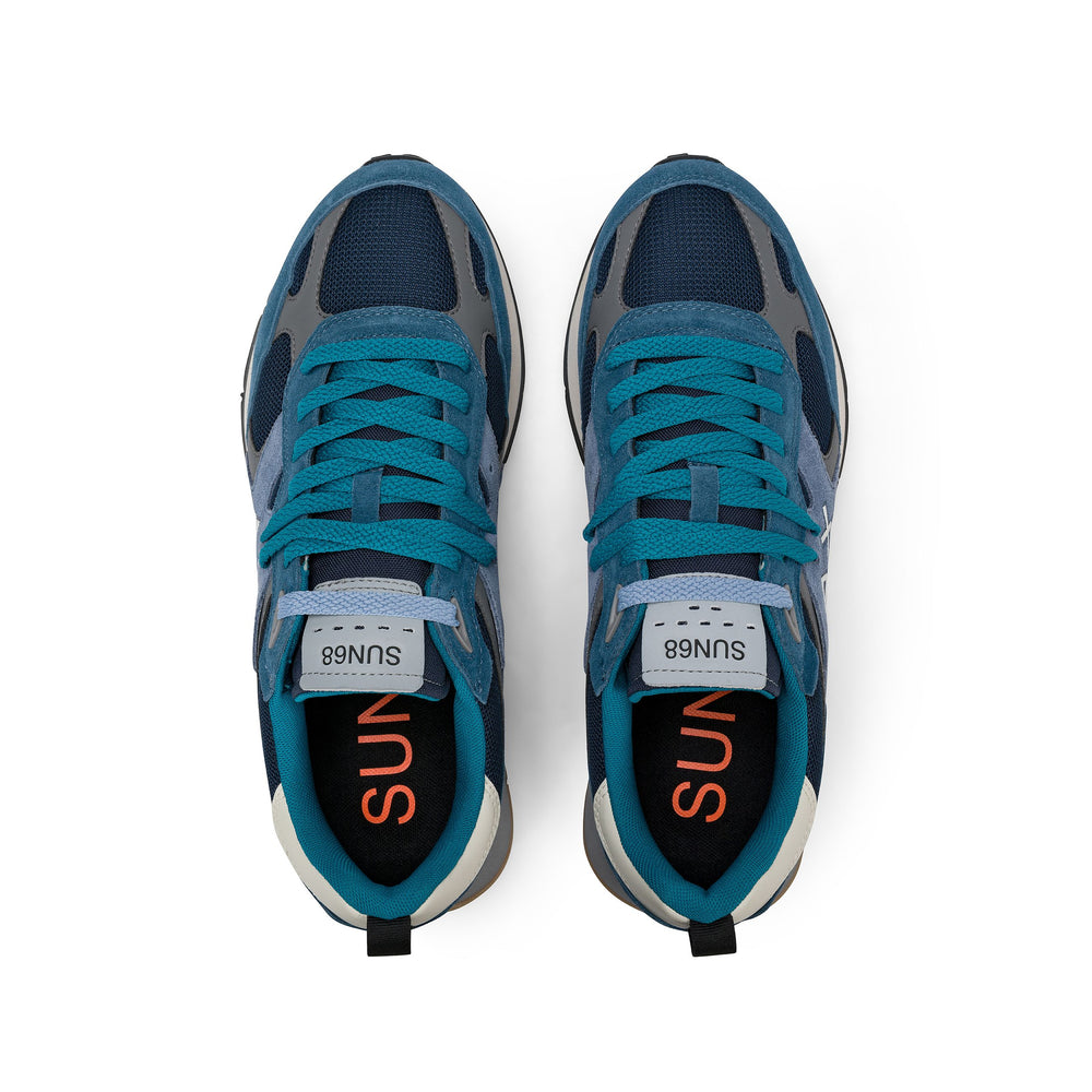 SUN 68 SCARPE Sneaker Jaki Outdoor in nylon e suede Verde Militare Z46124.