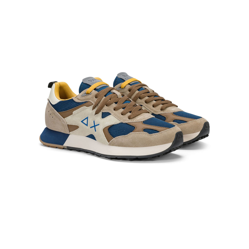 SUN 68 SCARPE Sneaker Jaki Outdoor in nylon e suede Verde Militare Z46124.