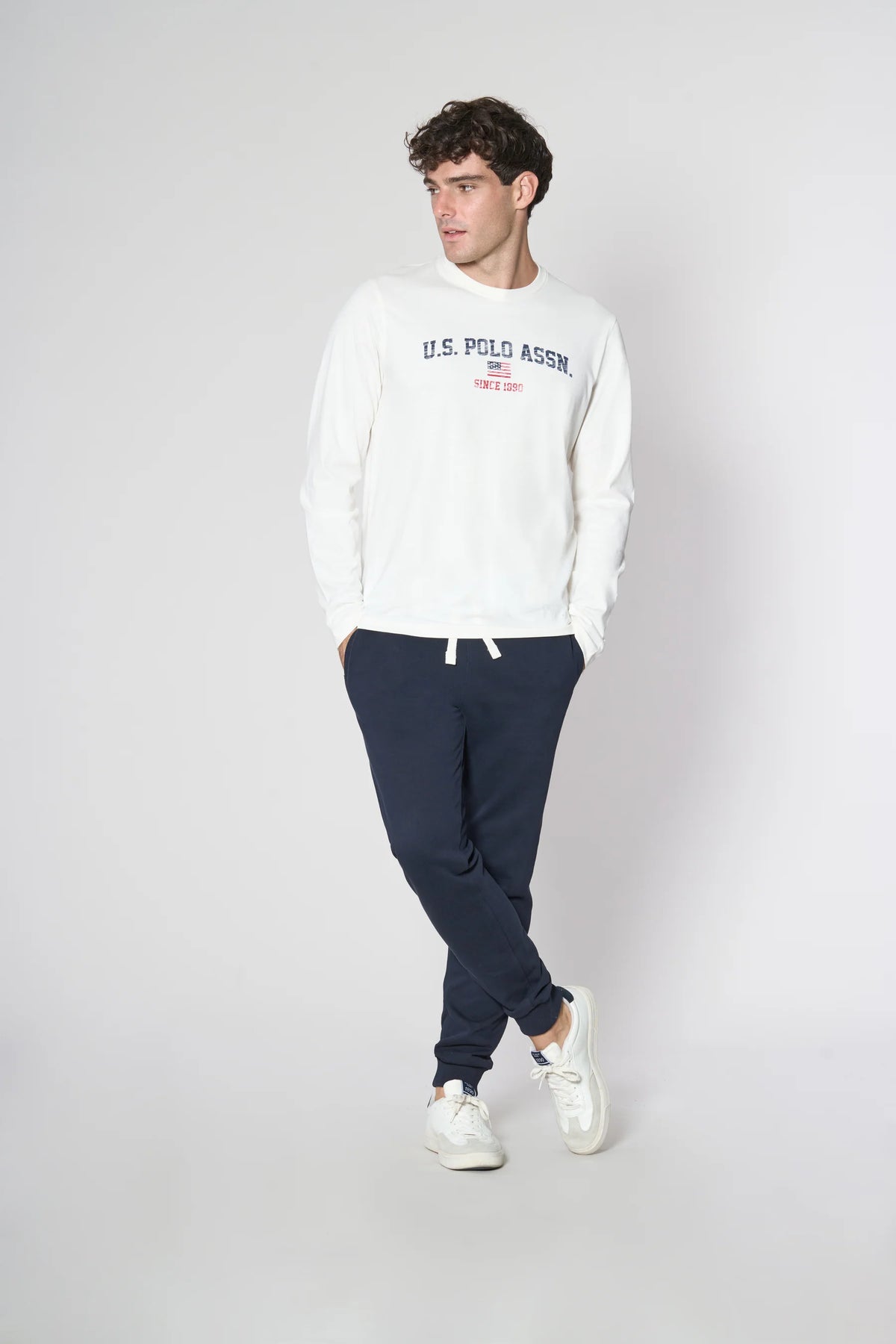 PANTALONE US POLO ASSN SPORTIVO IN COTONE BLU