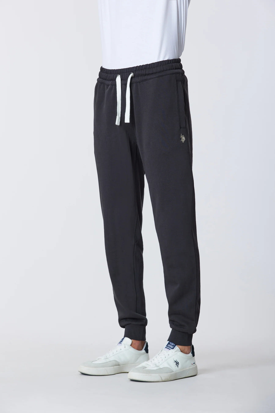 PANTALONE US POLO ASSN SPORTIVO IN COTONE NERO