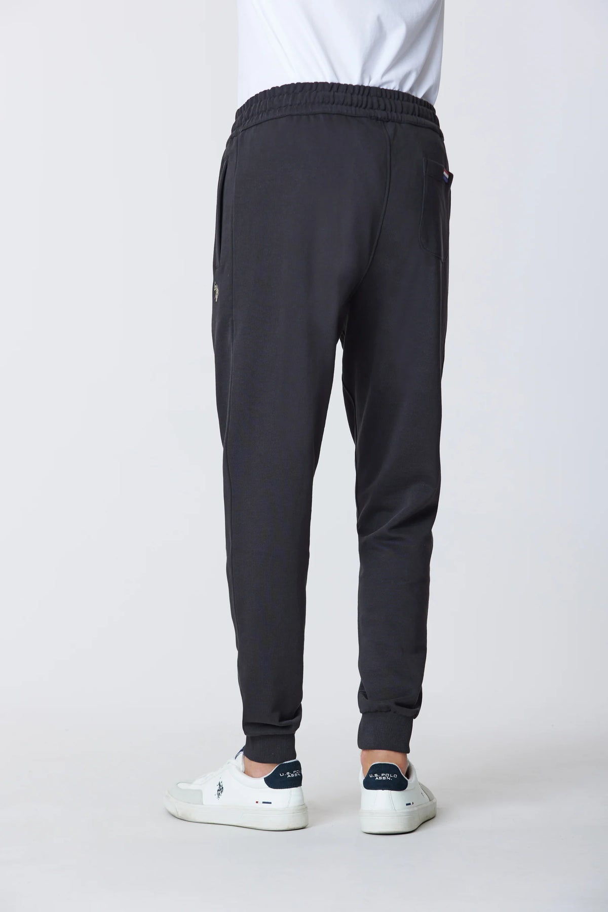 PANTALONE US POLO ASSN SPORTIVO IN COTONE NERO
