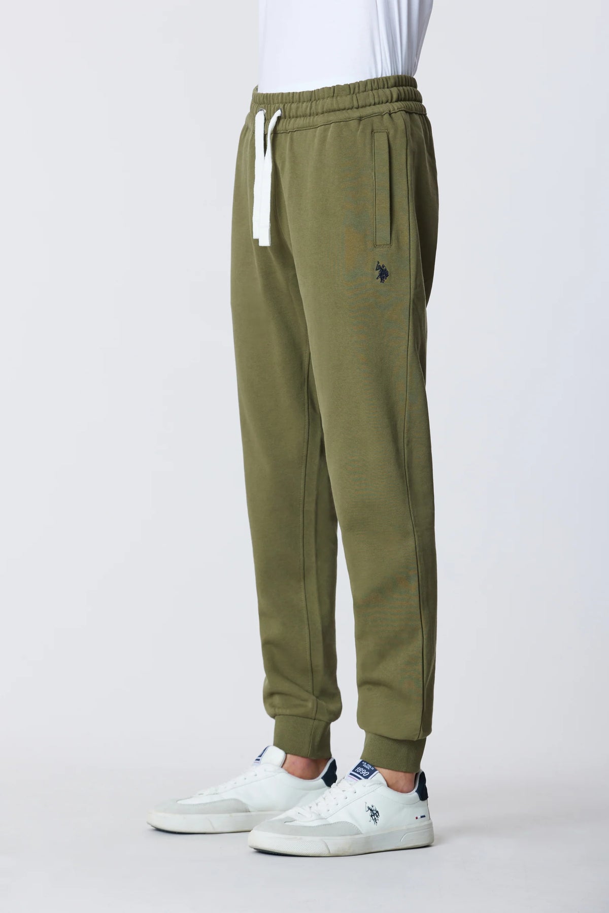PANTALONE US POLO ASSN SPORTIVO IN COTONE VERDE
