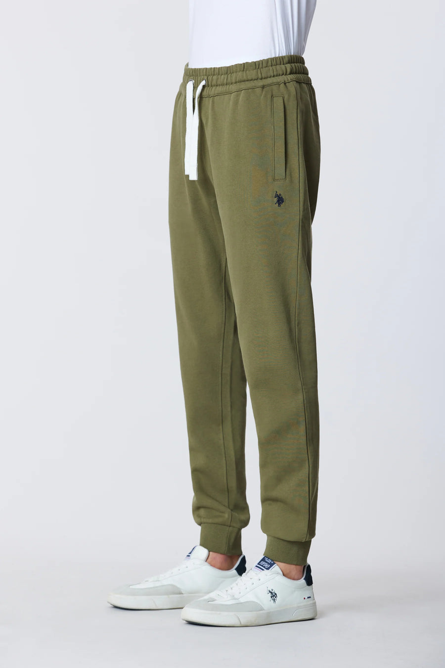 PANTALONE US POLO ASSN SPORTIVO IN COTONE VERDE