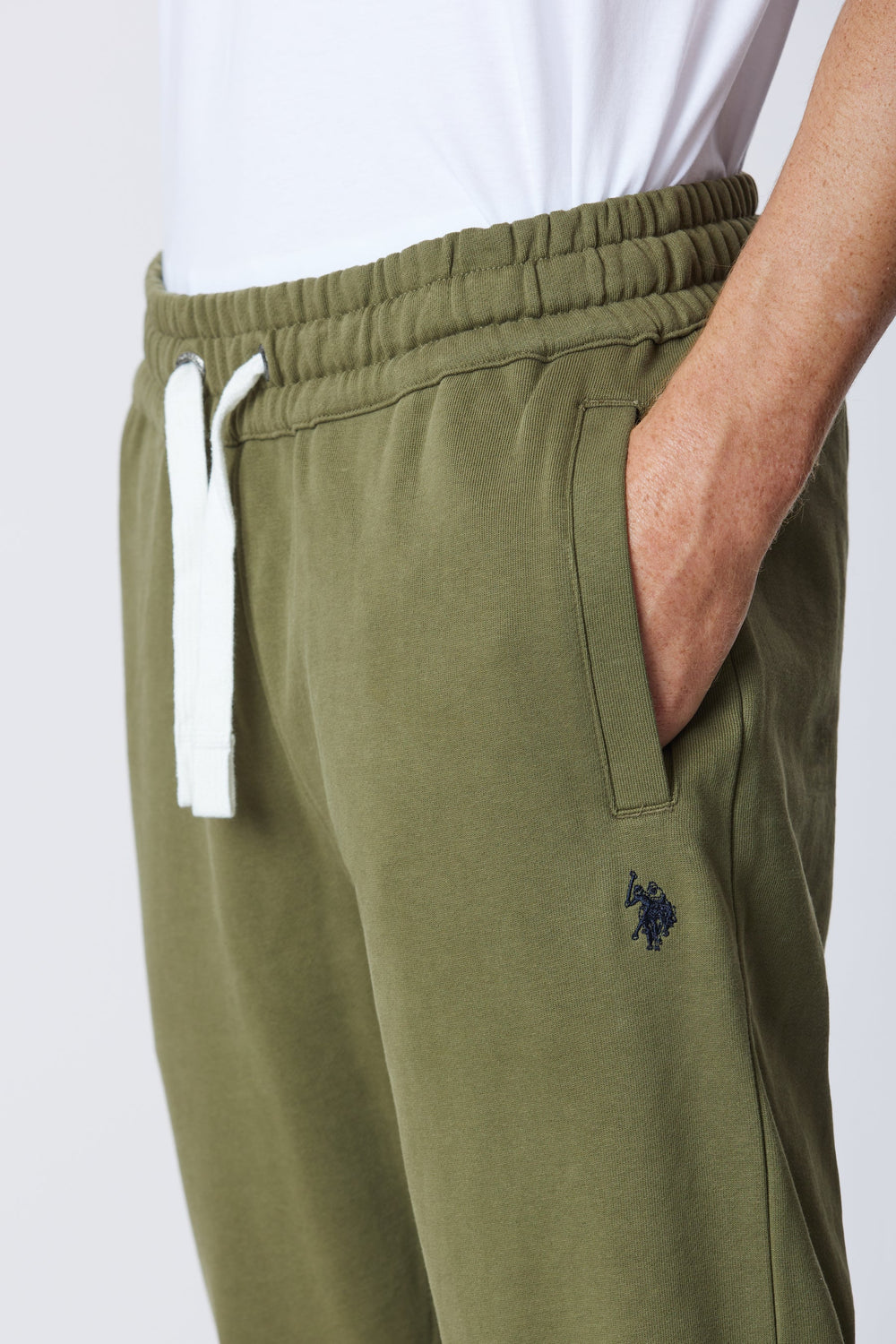 PANTALONE US POLO ASSN SPORTIVO IN COTONE VERDE
