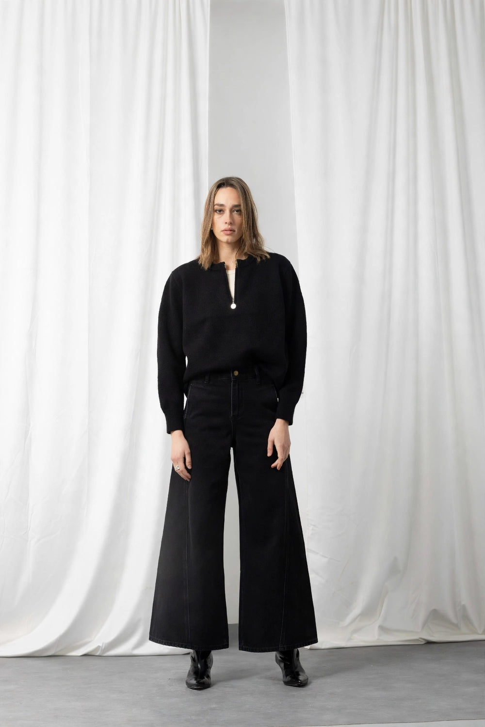 AN AIM DENIM PALAZZO J0035