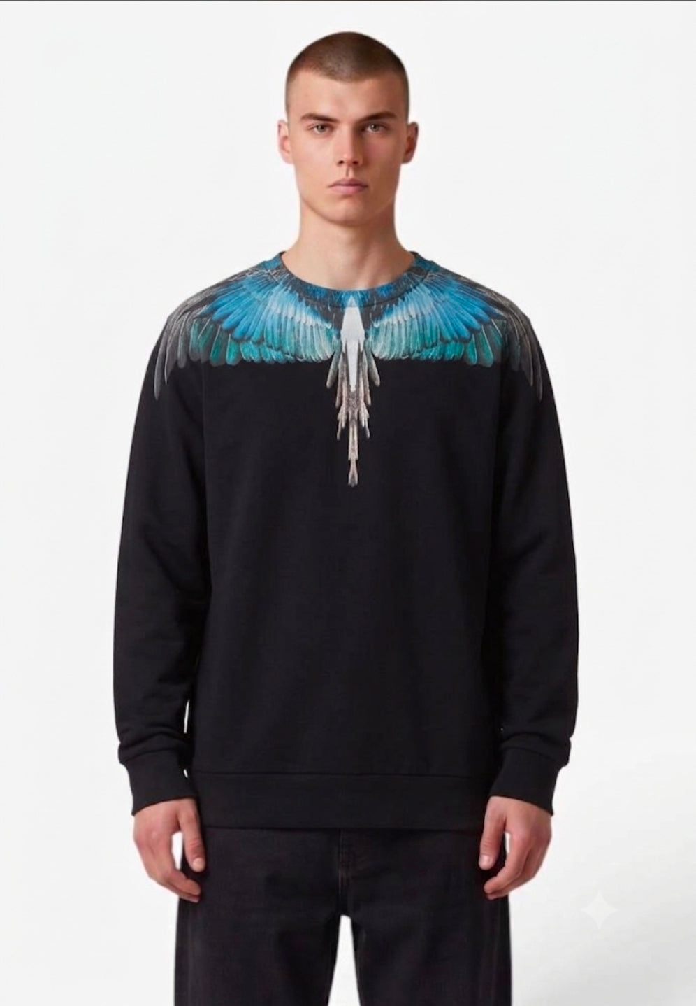 MARCELO BURLON COUNTY OF MILAN FELPA F6CMMASW055 NERO