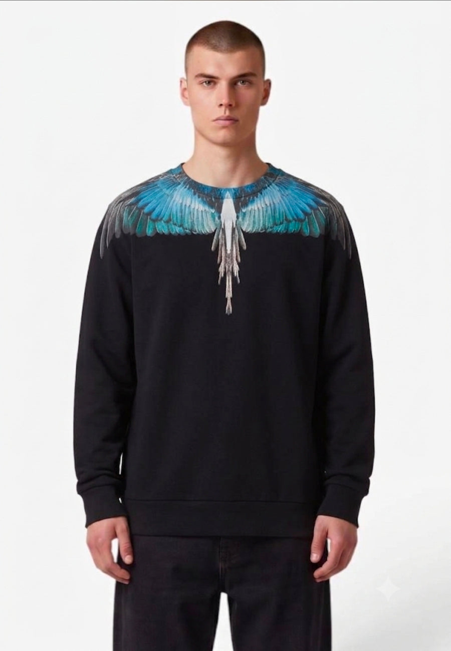 MARCELO BURLON COUNTY OF MILAN FELPA F6CMMASW055 NERO
