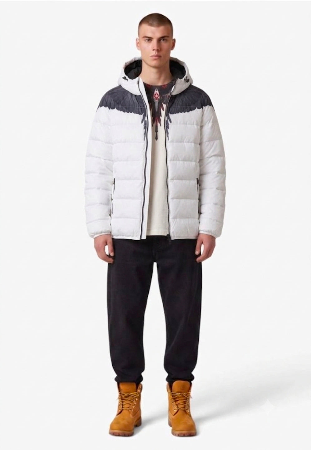 MARCELO BURLON COUNTY OF MILAN GIUBBOTTO F6CMMAPF009 BIANCO
