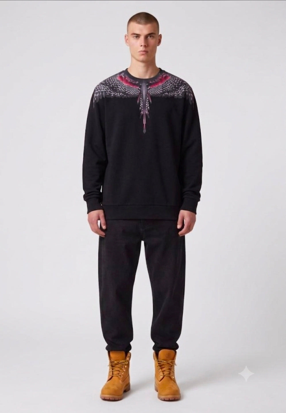 MARCELO BURLON COUNTY OF MILAN FELPA F6CMMASW039 NERO