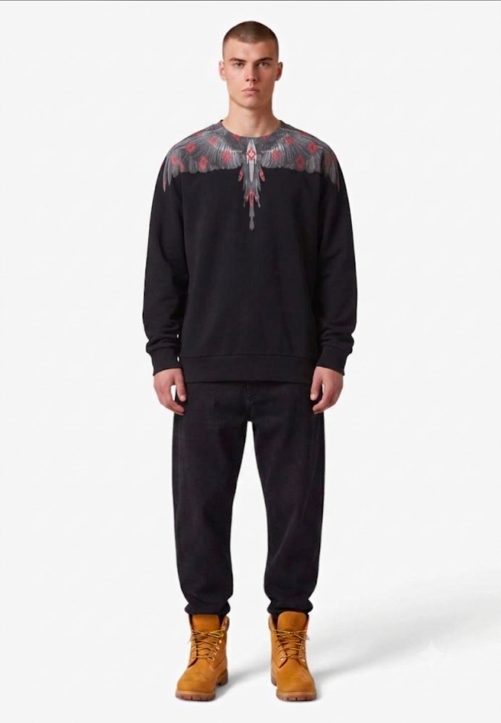 MARCELO BURLON COUNTY OF MILAN FELPA F6CMMASW068 NERO