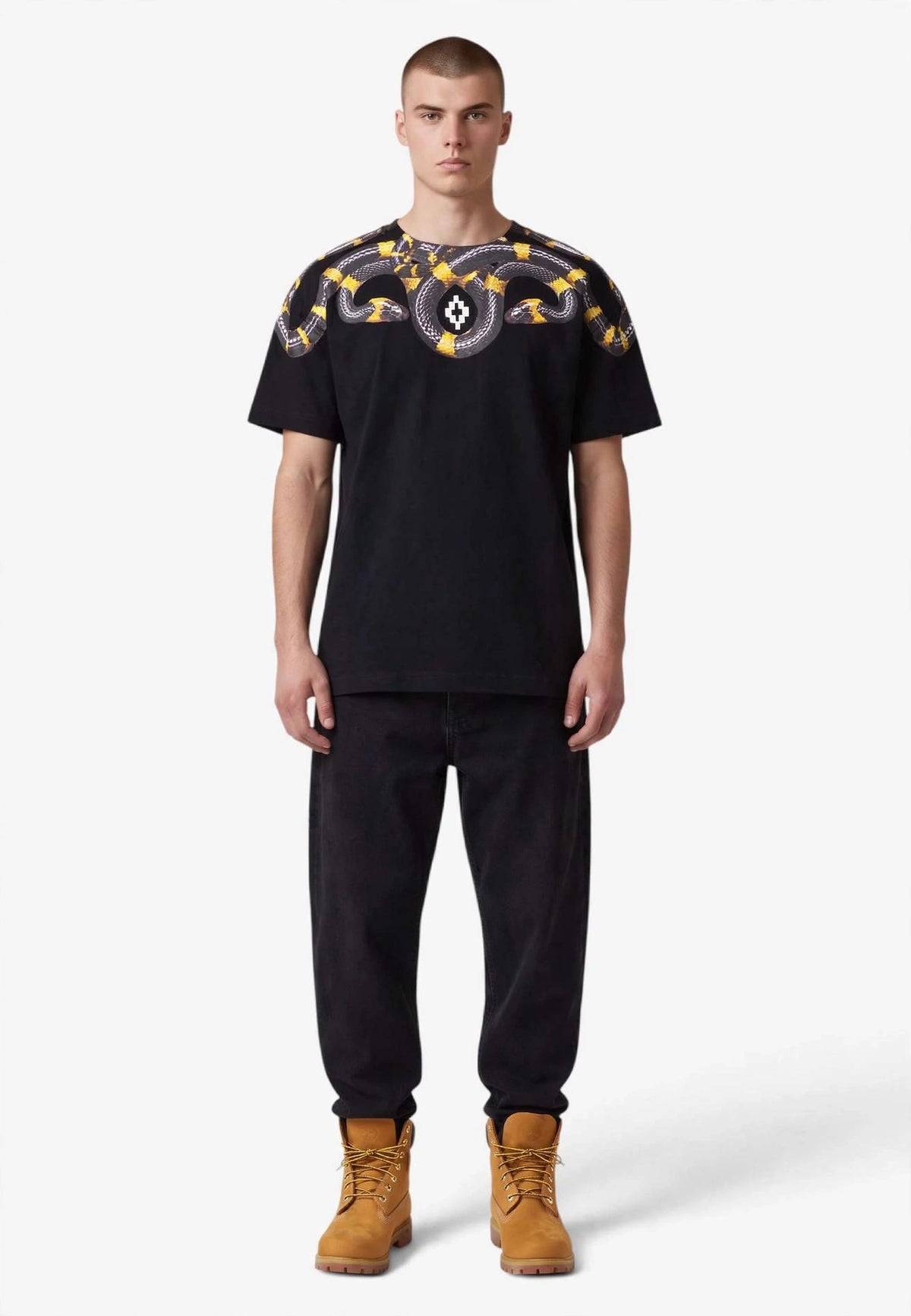 MARCELO BURLON COUNTY OF MILAN T-SHIRT F6CMMATH086 NERO