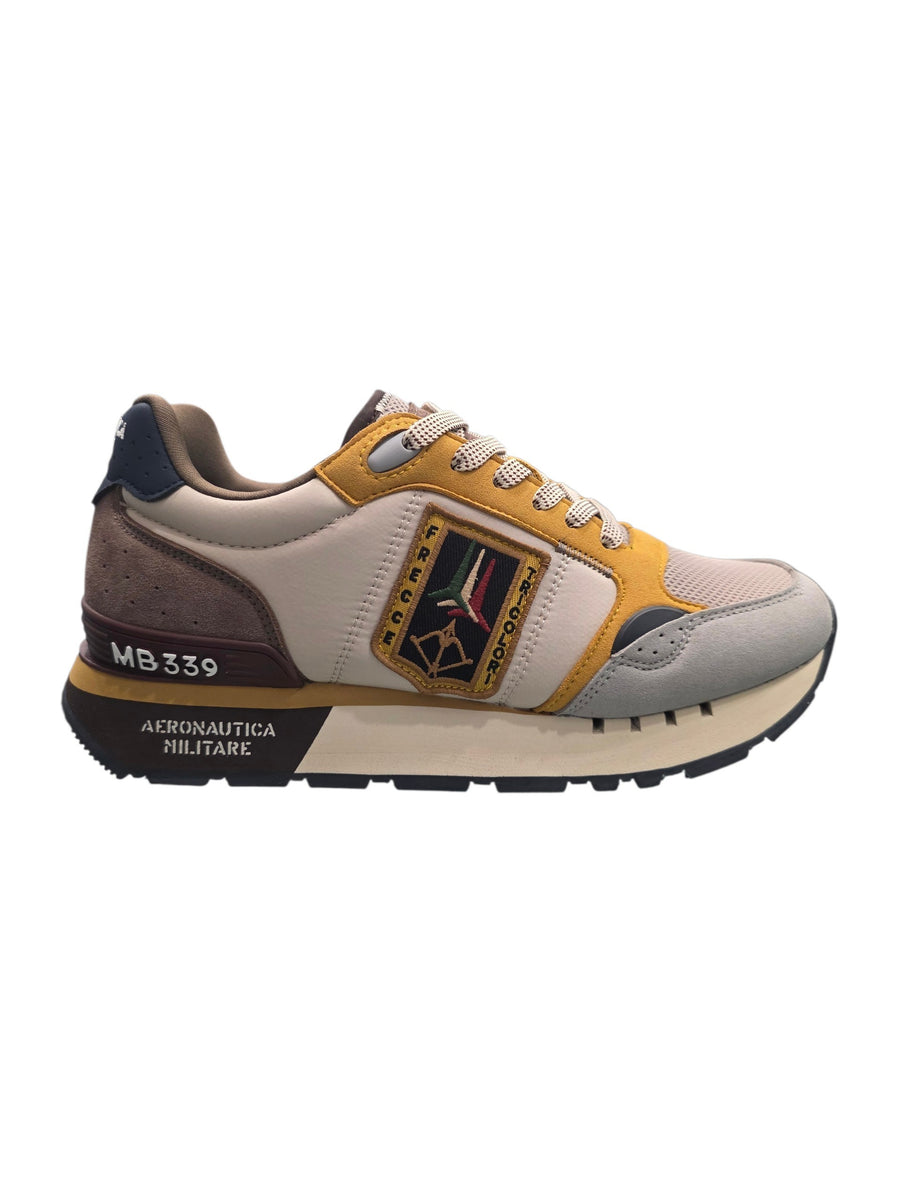 SCARPE UOMO AERONAUTICA MILITARE SNEAKERS FRECCE TRICOLORI 262SC0292UCT04394 BIANCO MULTICOLOR