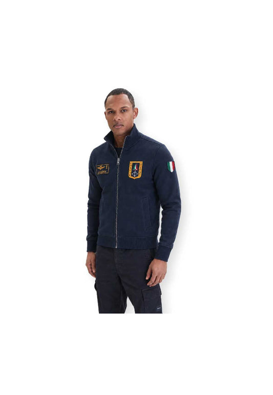 AERONAUTICA MILITARE Felpa full-zip garzata Frecce Tricolori 262FE2130UF00689