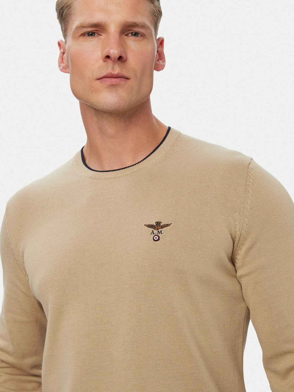 AERONAUTICA MILITARE MAGLIONCINO UOMO CON AQUILA RICAMATA 262MA163UL00506
