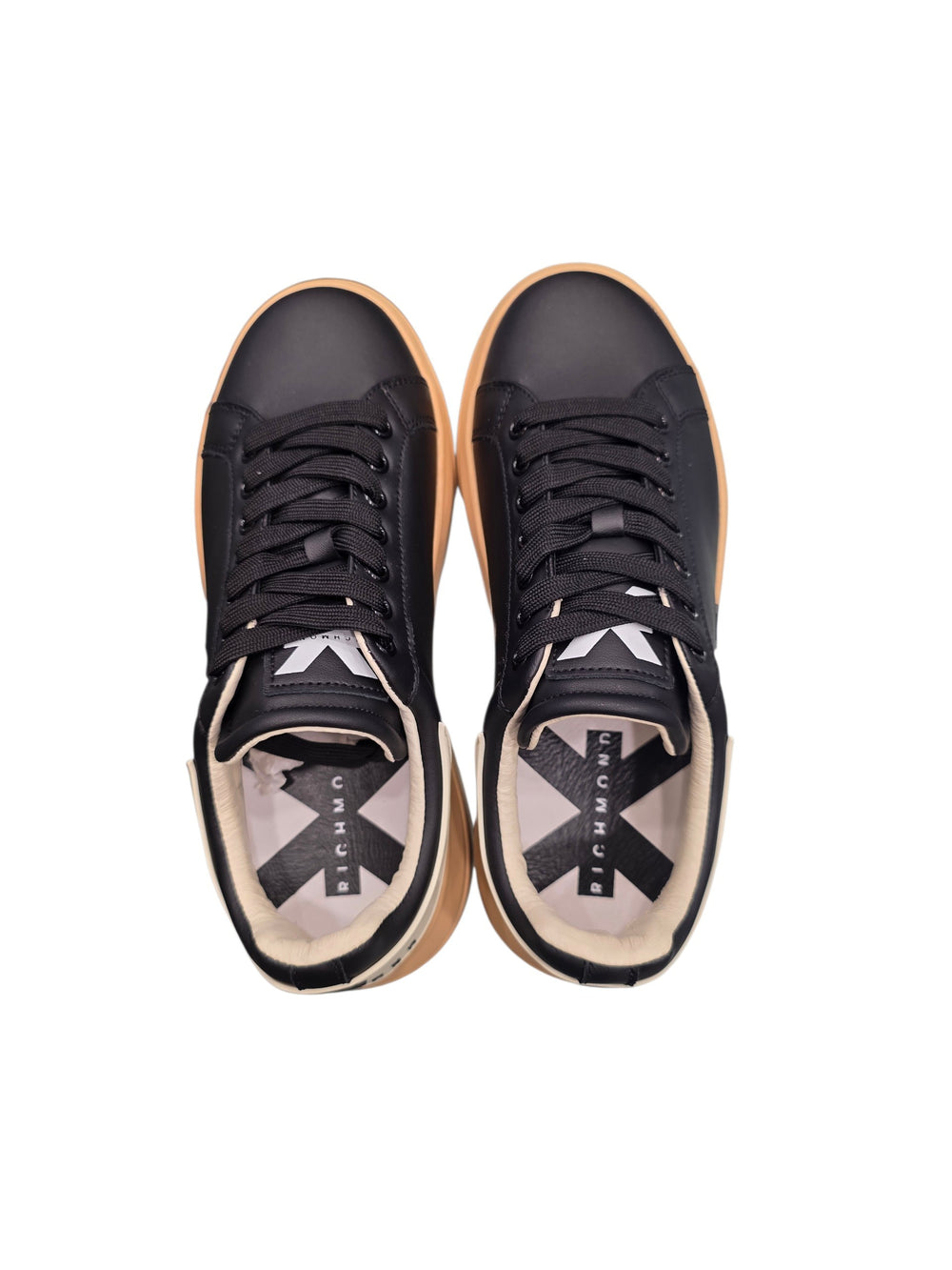 RICHMOND SCARPE SNEAKERS UOMO IN PELLE 32403 C NERO
