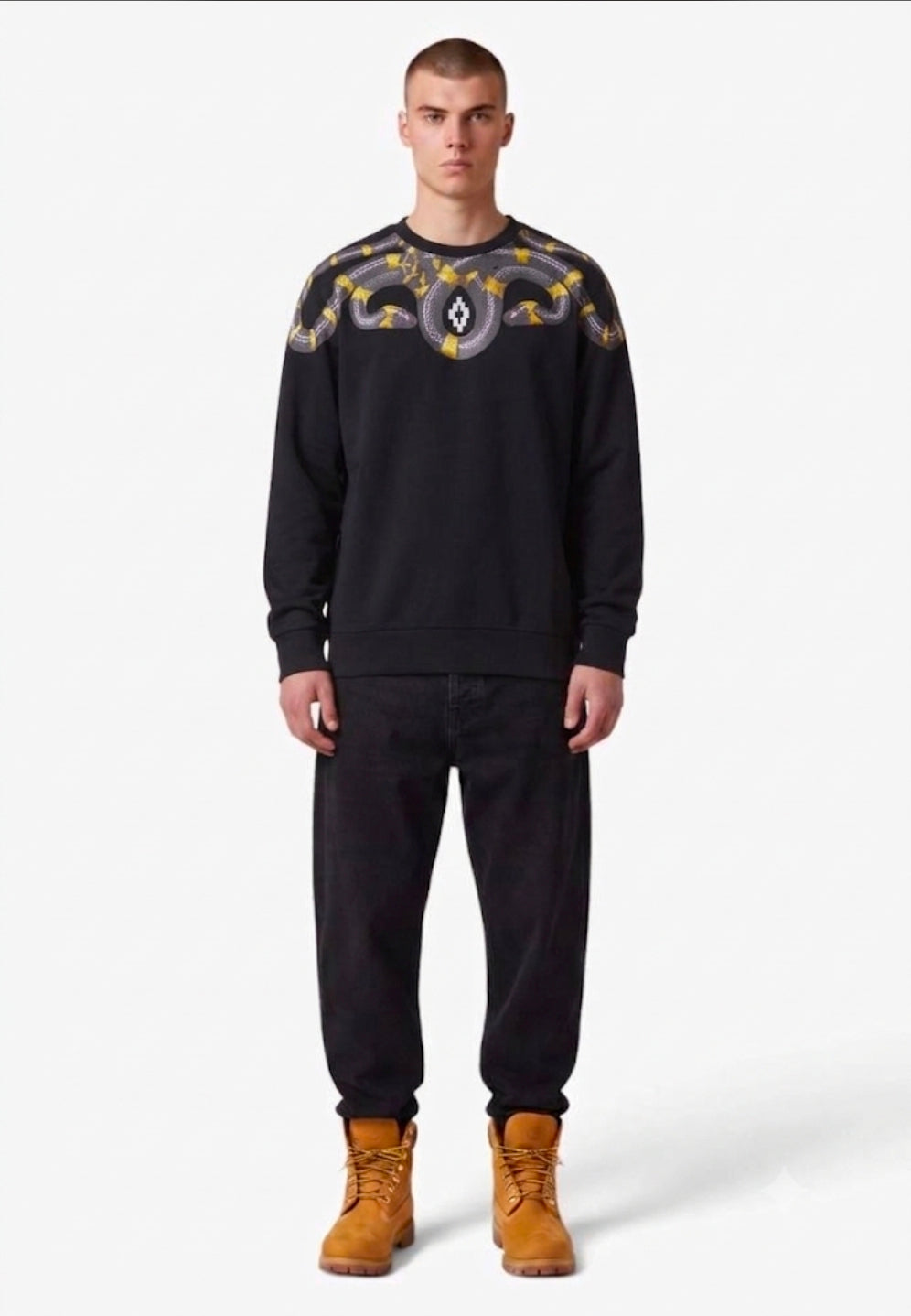 MARCELO BURLON COUNTY OF MILAN FELPA F6CMMASW088 NERO