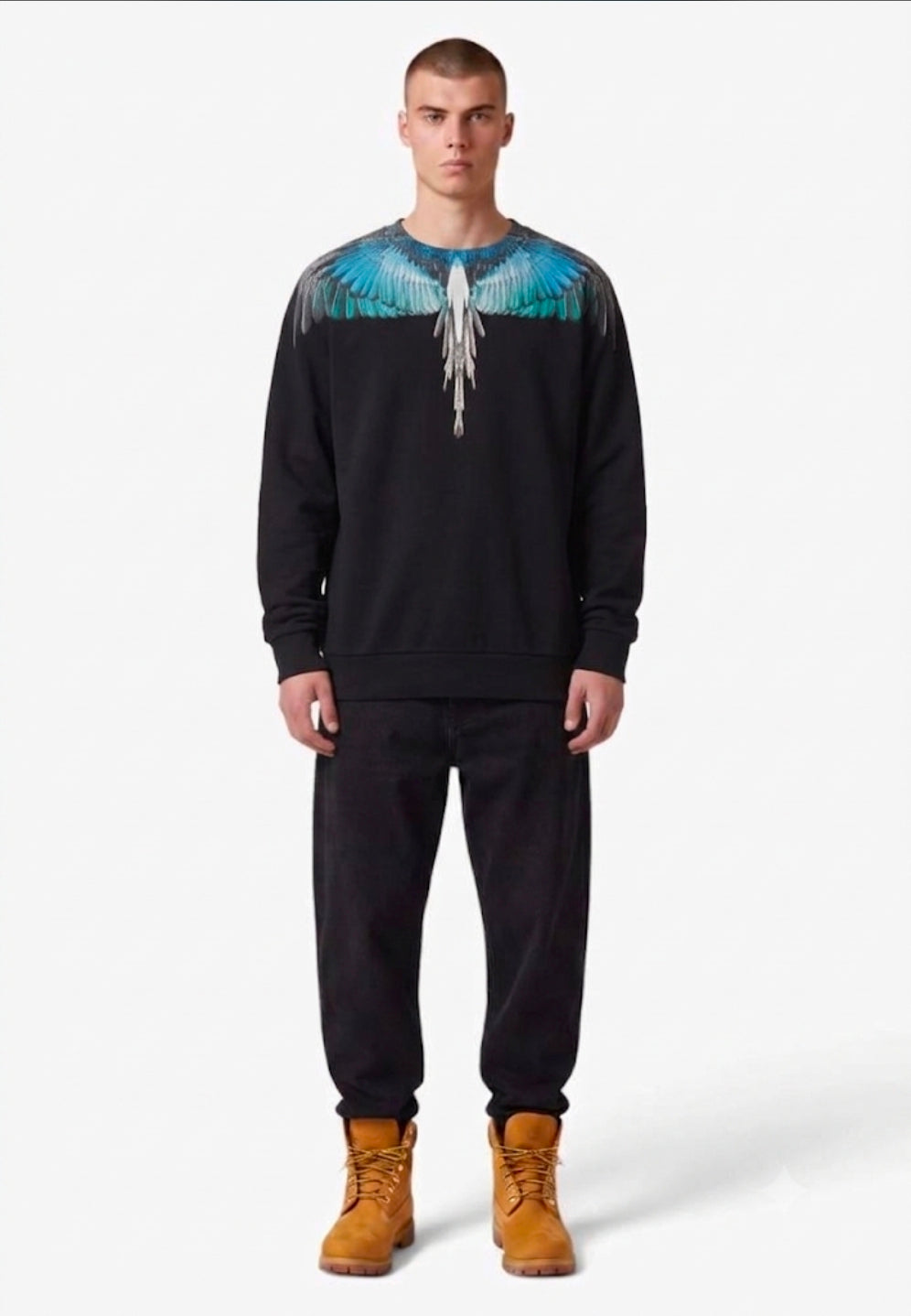MARCELO BURLON COUNTY OF MILAN FELPA F6CMMASW055 NERO
